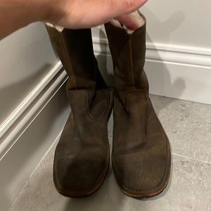 John Varvatos Suede Shearling Boot